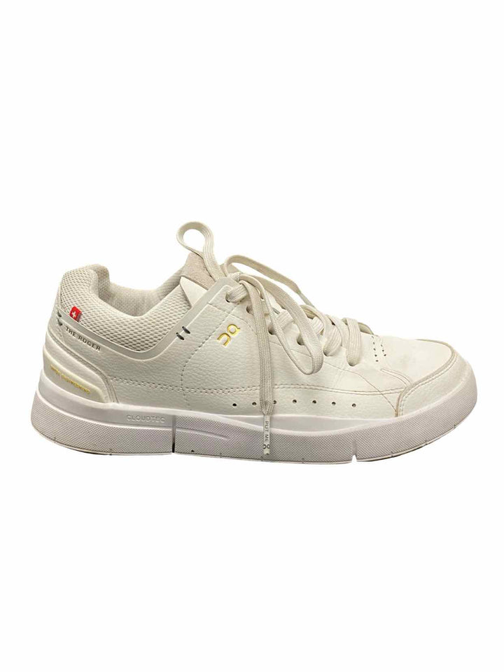 On Cloud Shoe Size 7.5 White Leather The Roger Sneakers
