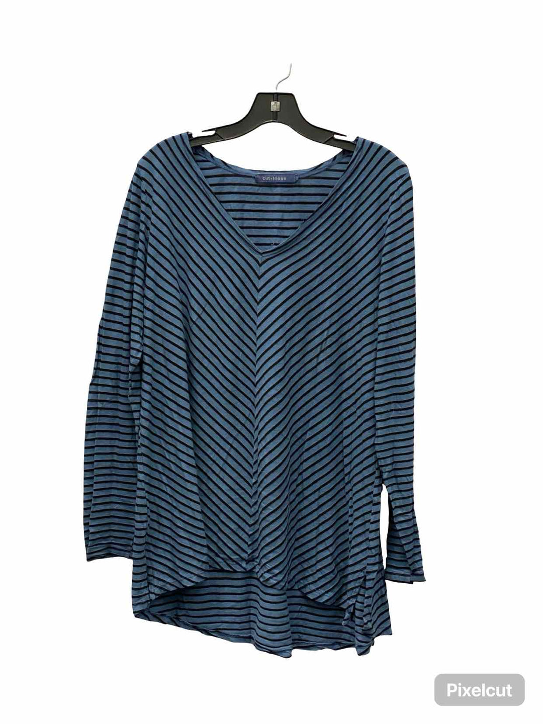 Cut Loose Size XL Blue Black Striped Long Sleeve Shirts