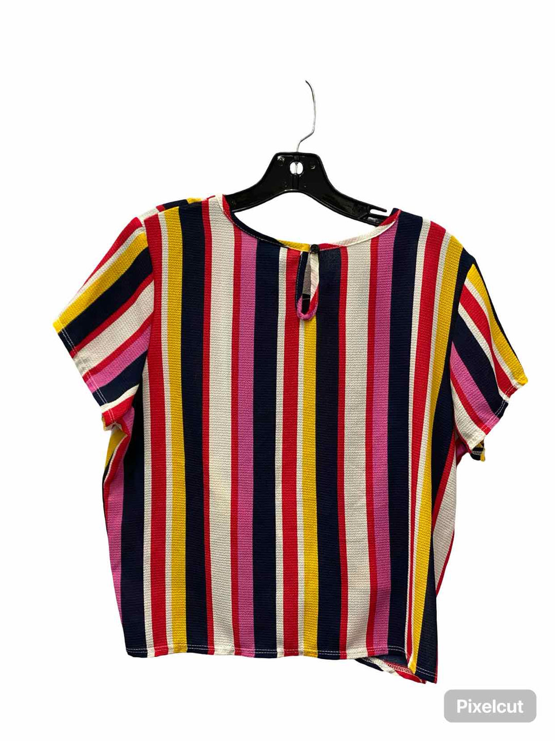 Endless Fame Size XL Multi-Color Striped Short Sleeve Shirts