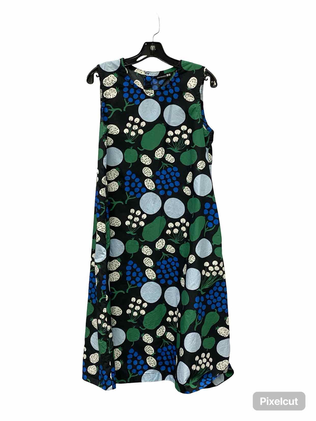 Uniqlo Size S Black Blue/green Fruit Dress