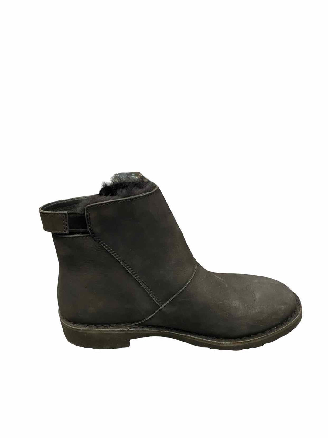 UGG Shoe Size 9 Black Sheepskin Lined Kayel Leather Boots(Ankle)