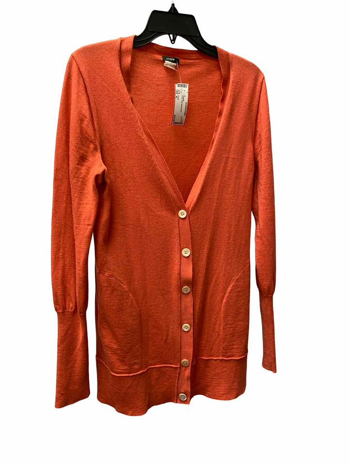 J Crew Size XL Coral 100% Merino Wool Sweater