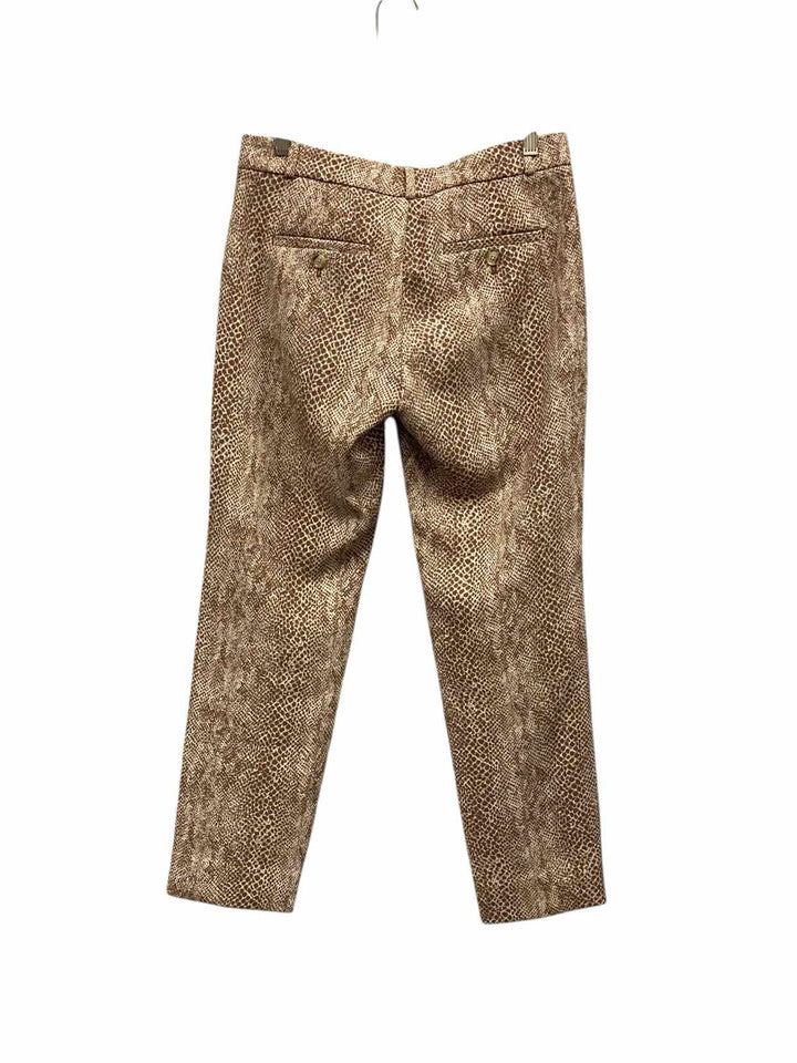 Banana Republic Size 0 Brown White Print Pants