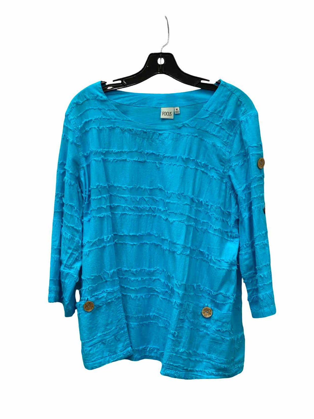 Focus Size M Blue Long Sleeve Shirts