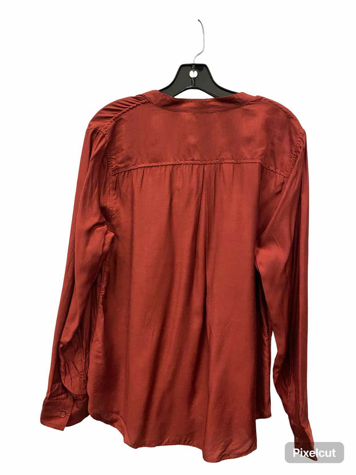 Soft Surroundings Size L Orange Long Sleeve Shirts