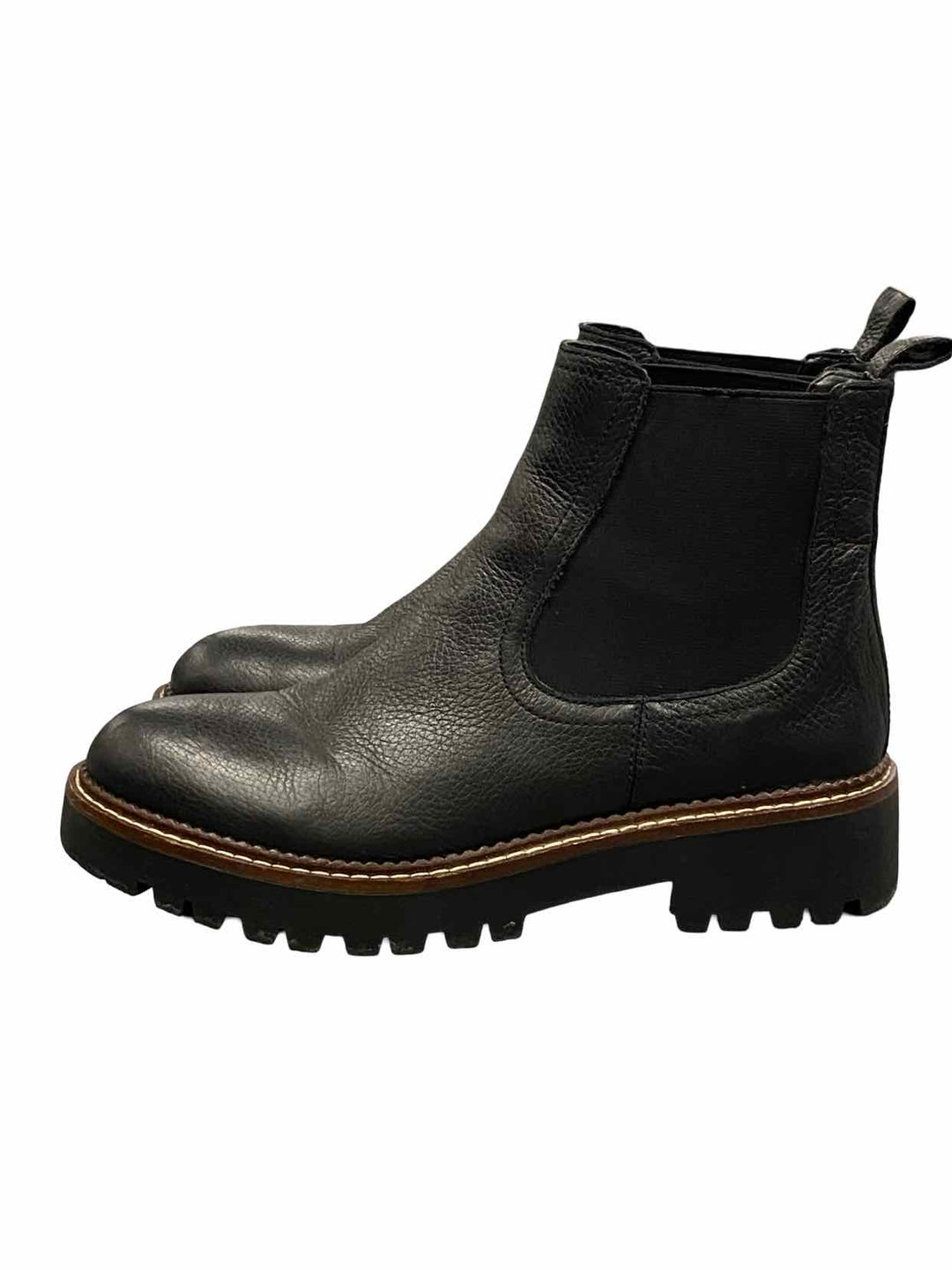 Caslon Shoe Size 7 Black Leather Chelsea Boots(Ankle)