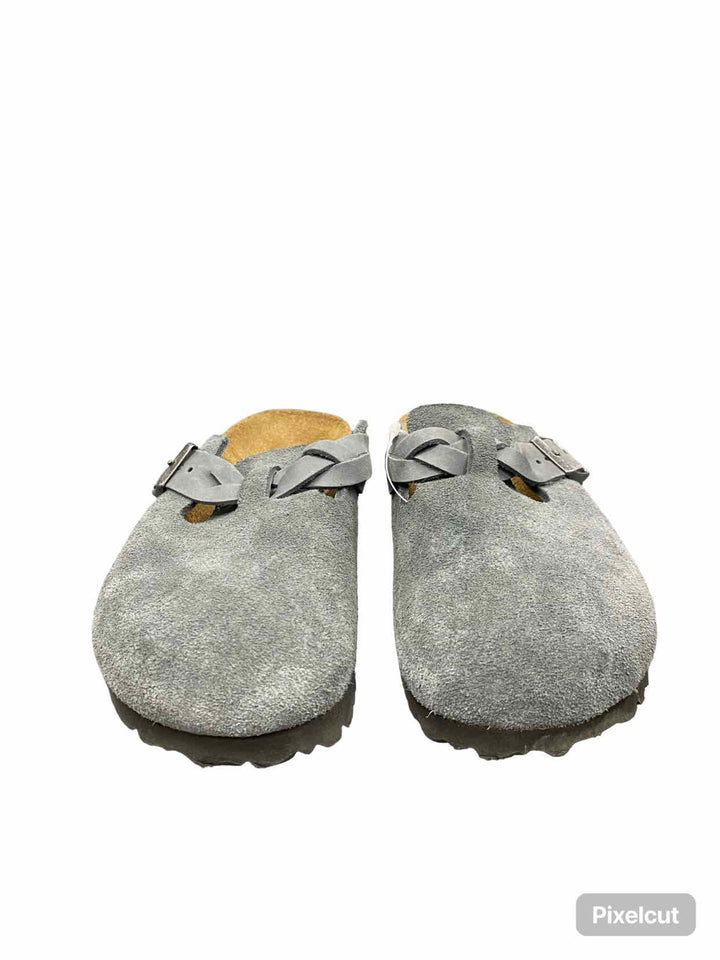 Birkenstock Shoe Size 37 Blue Grey Suede Boston Braided Sandals