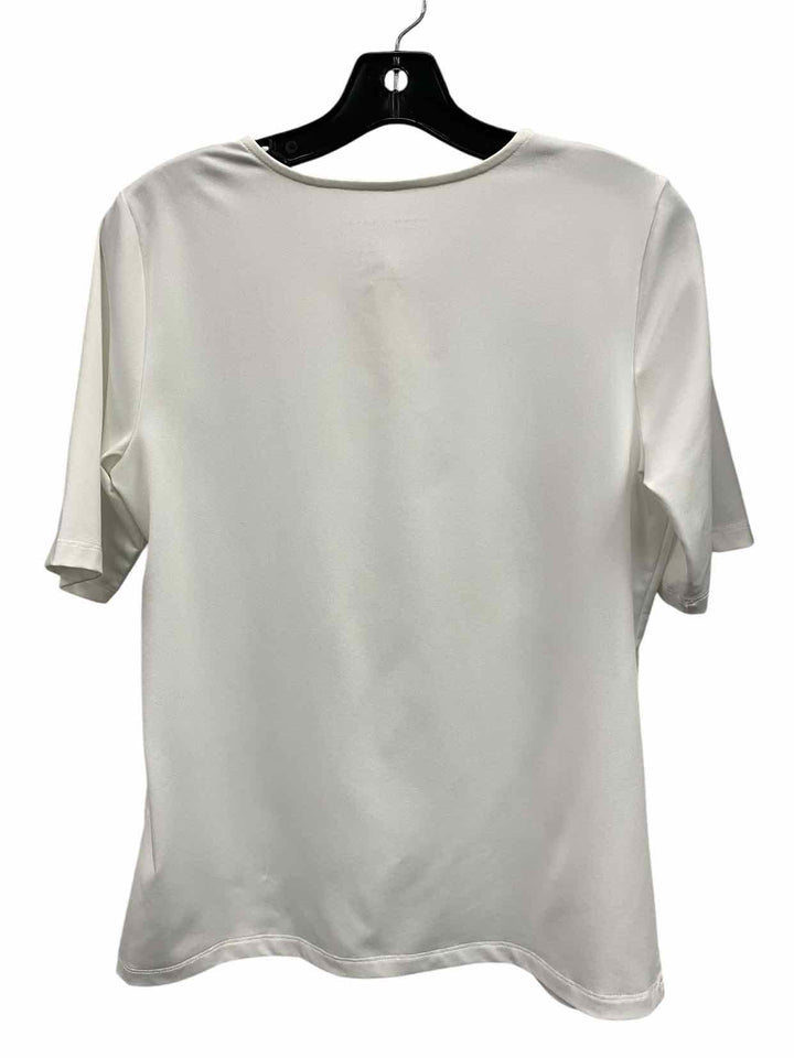 Susan Graver Size XS White Short Sleeve Shirts