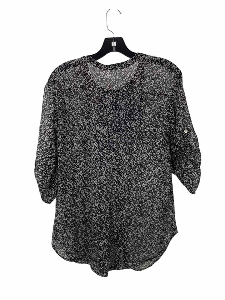 tramp Size S Black White Floral Long Sleeve Shirts