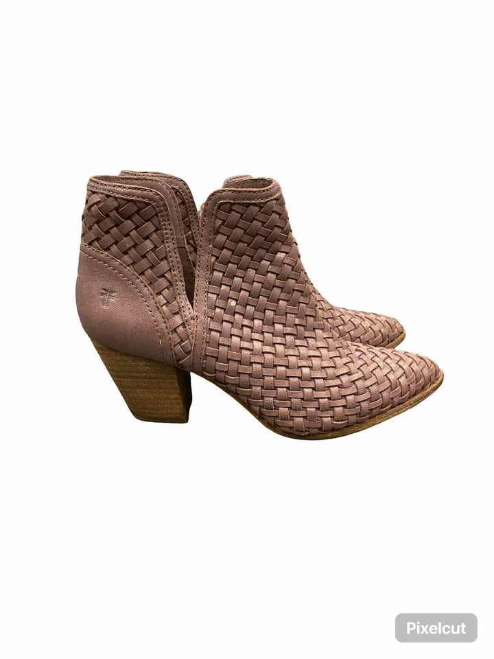 Frye Shoe Size 8.5 Pink Leather Boots(Ankle)