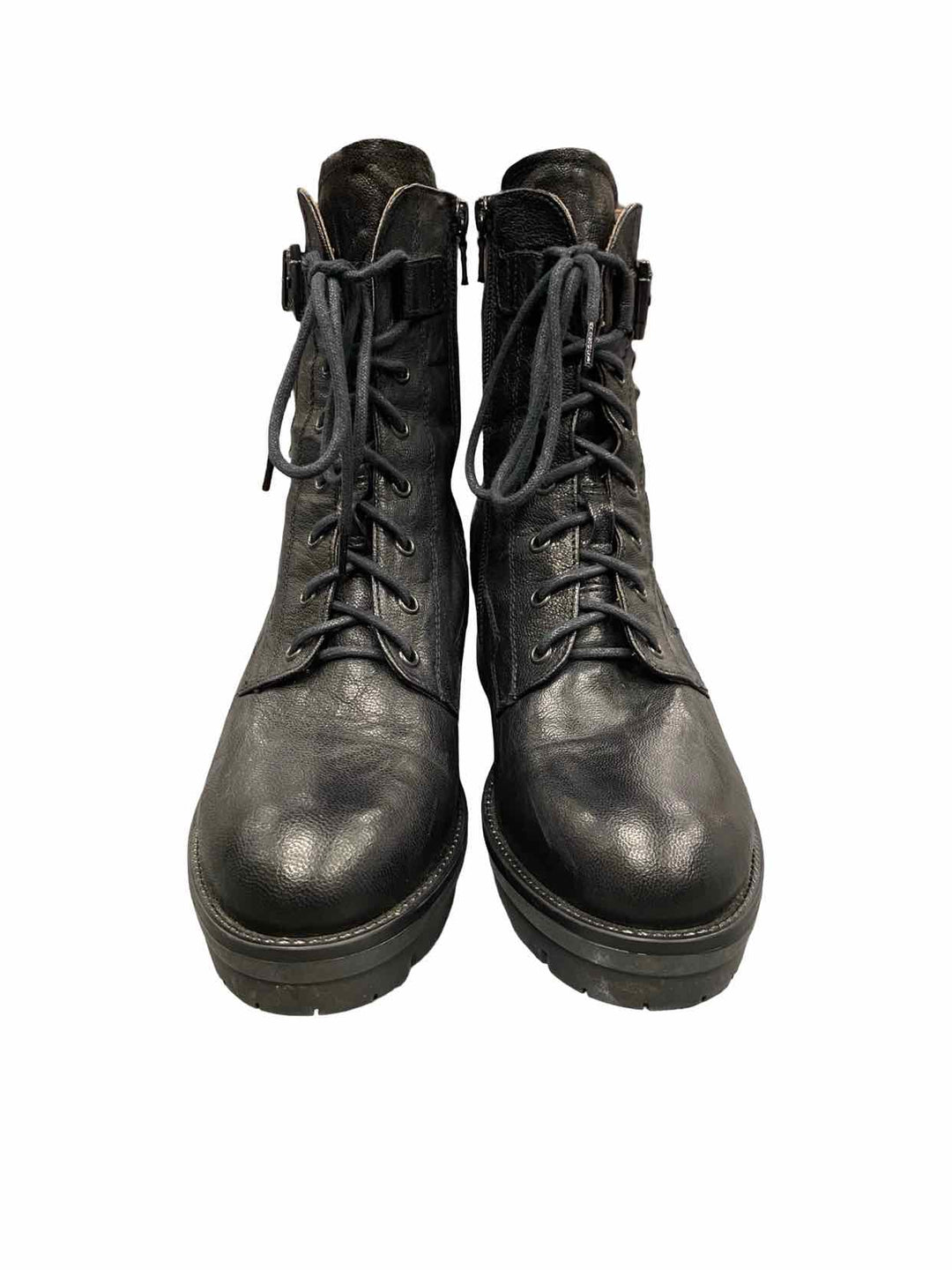NeroGiardini Shoe Size 39 Black Leather Combat Boots(Ankle)