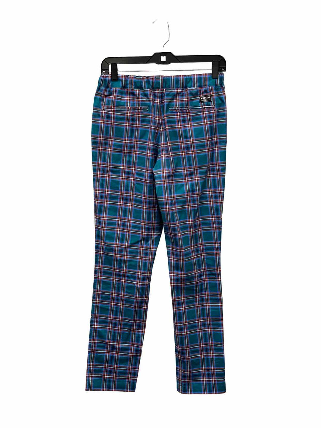 Wildfang Size XS Blue Green Plaid Pants