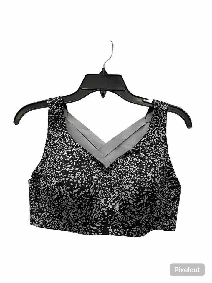 Lululemon Size 36C Black Gray Print Athletic Bra
