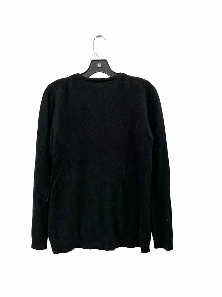LL Bean Size L Black 100% cashmere Sweater