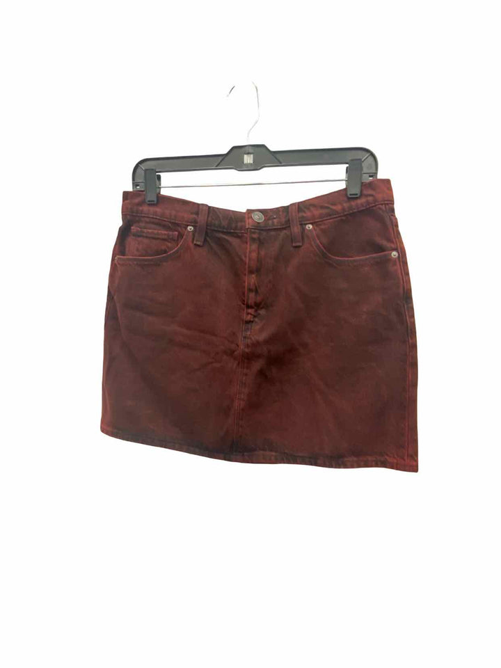 hudson Size 29 Red Denim Skirt