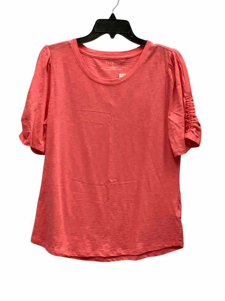 Talbots Size M Pink Short Sleeve Shirts