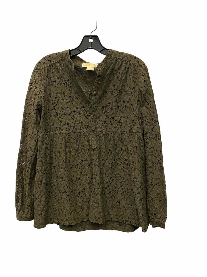 Michael Kors Size M Green Long Sleeve Shirts