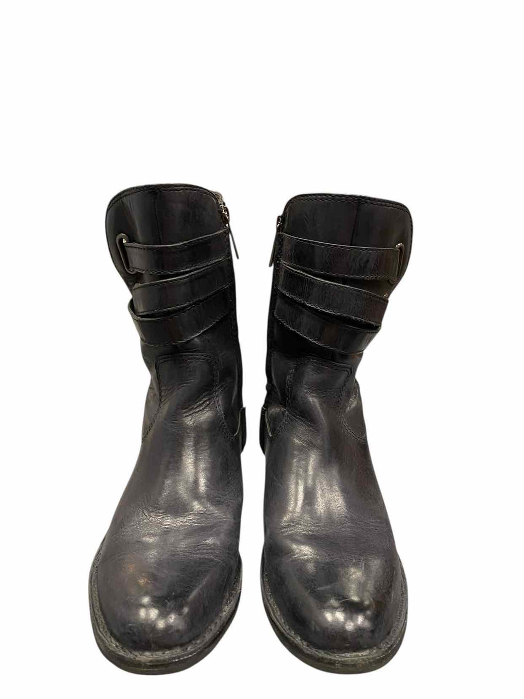 Bussola Shoe Size 9 Black Leather Sevilla Mid-Calf Boots(Ankle)
