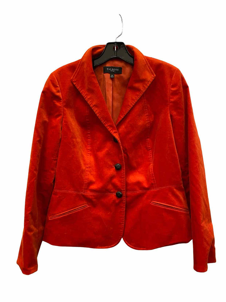 Talbots Size 10P Bright Orange Jacket