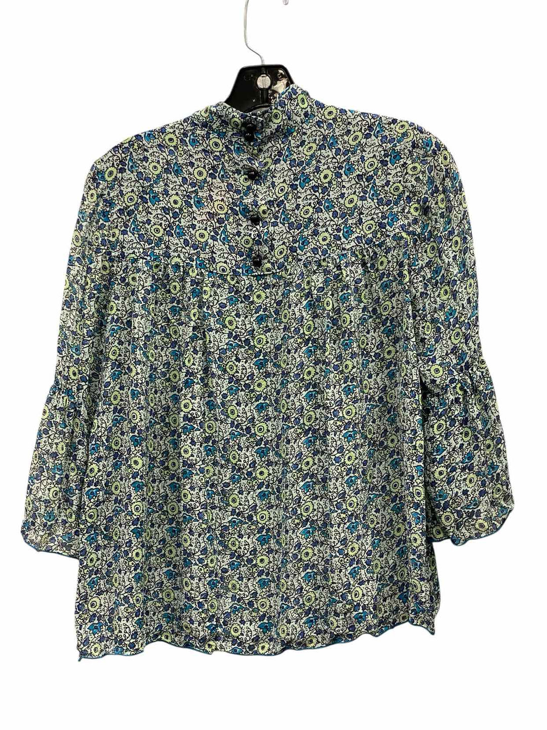 Anna Sui Size P Green Blue Long Sleeve Shirts