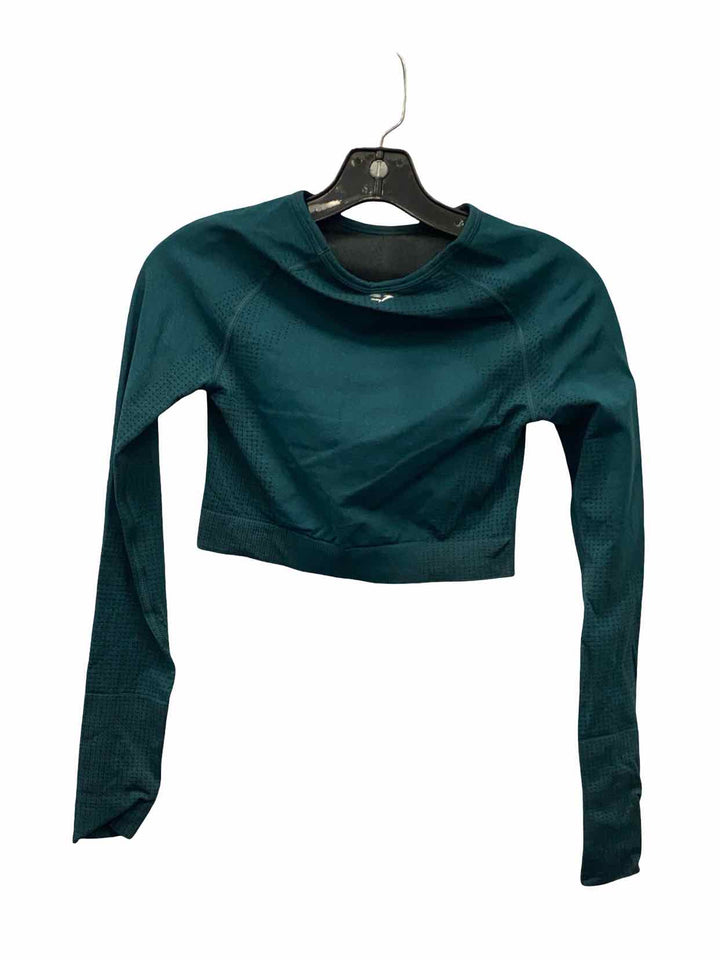 GYMSHARK Size S Green Athletic Long Sleeve