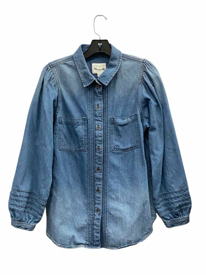 American Eagle Size M Blue Long Sleeve Shirts