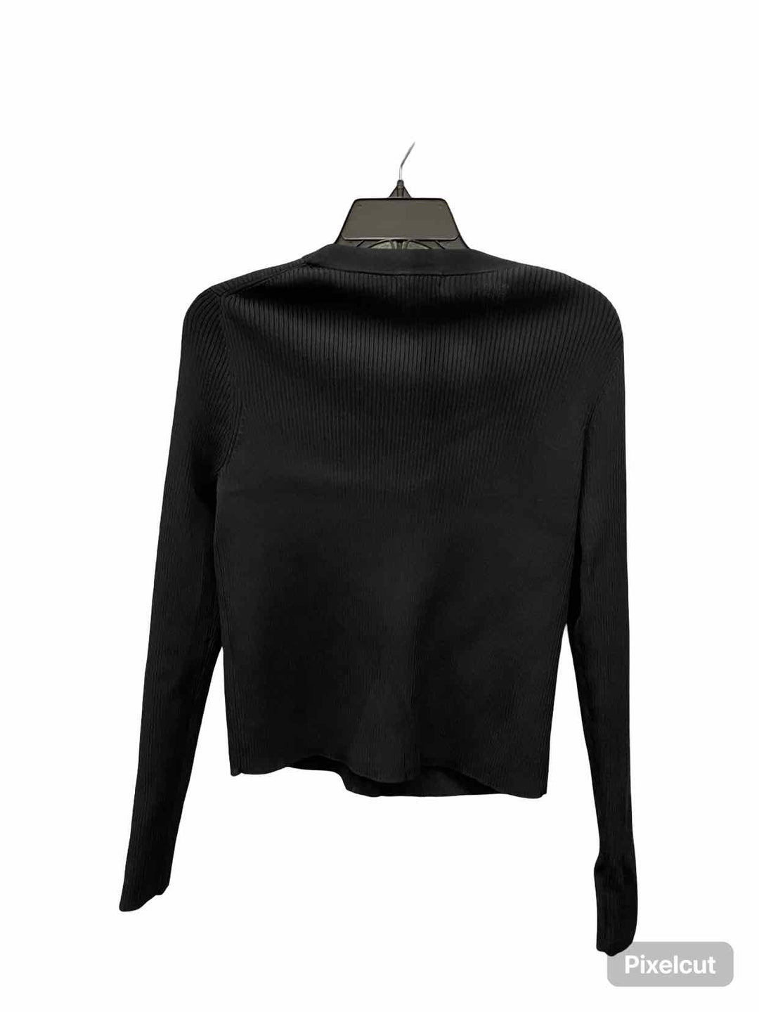 Halogen Size M Black Ribbed Sweater