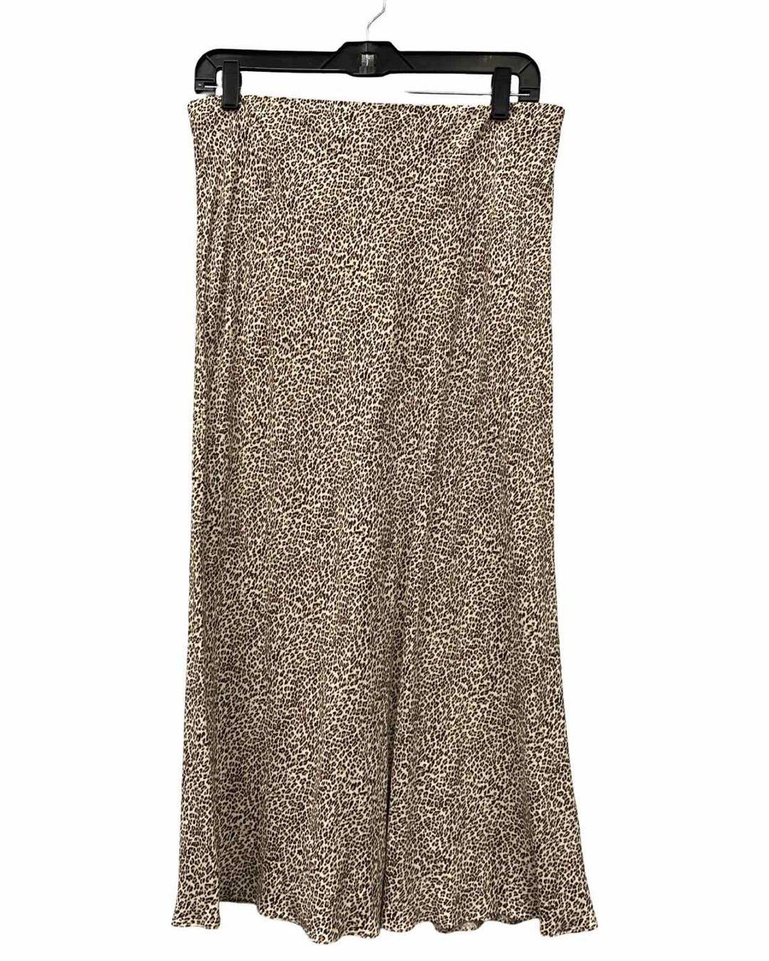 Jenni Kanye Size L Beige Leopard Print Skirt