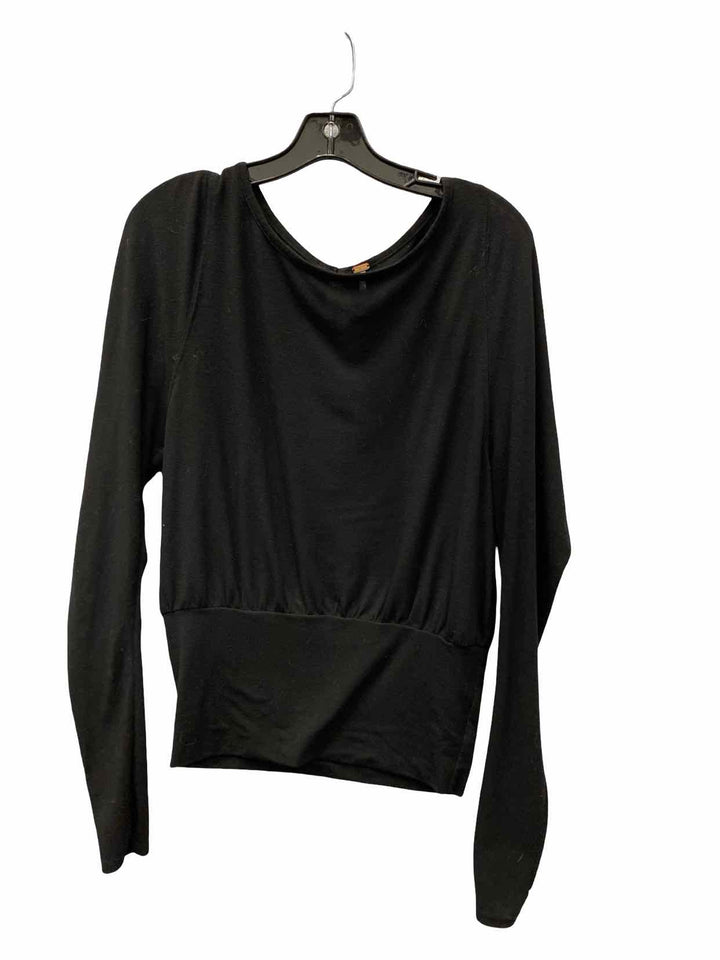 Free People Size S Black Long Sleeve Shirts