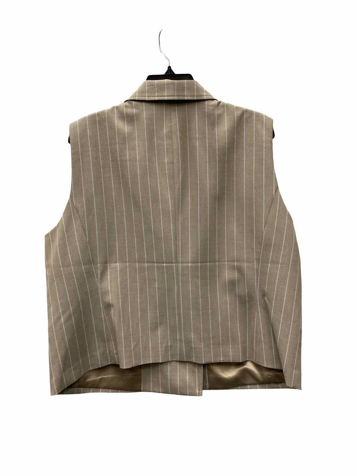 Loft Size XL Beige Stripe Vest