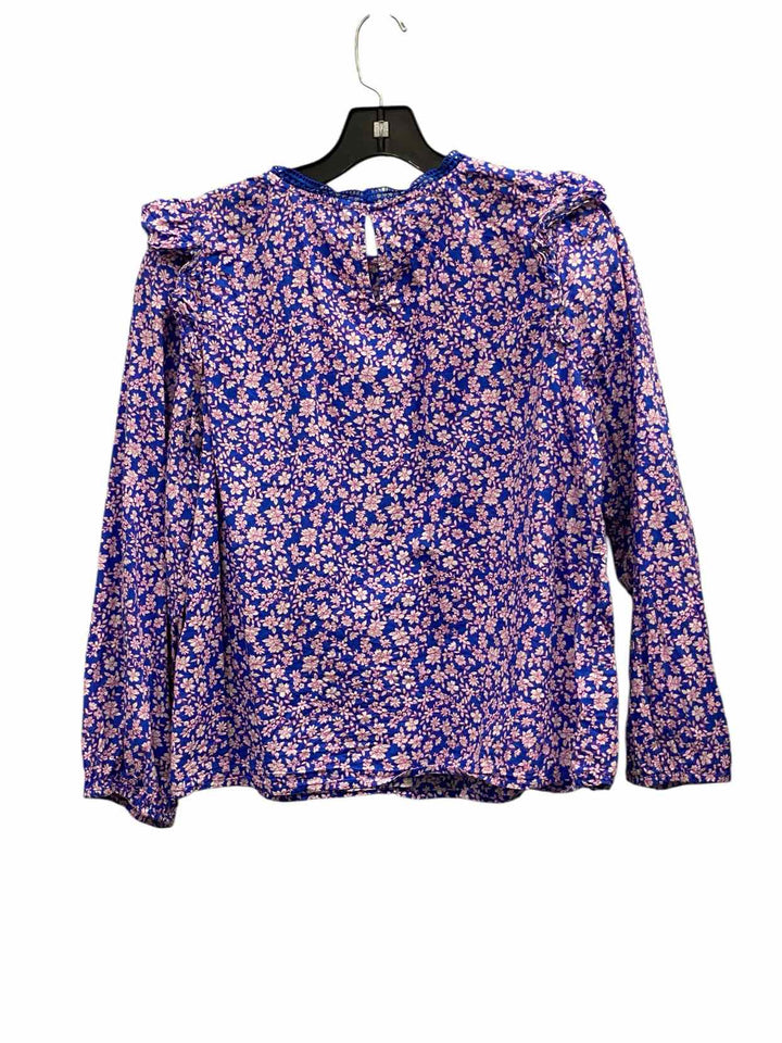 J Crew Size M Blue Pink Long Sleeve Shirts