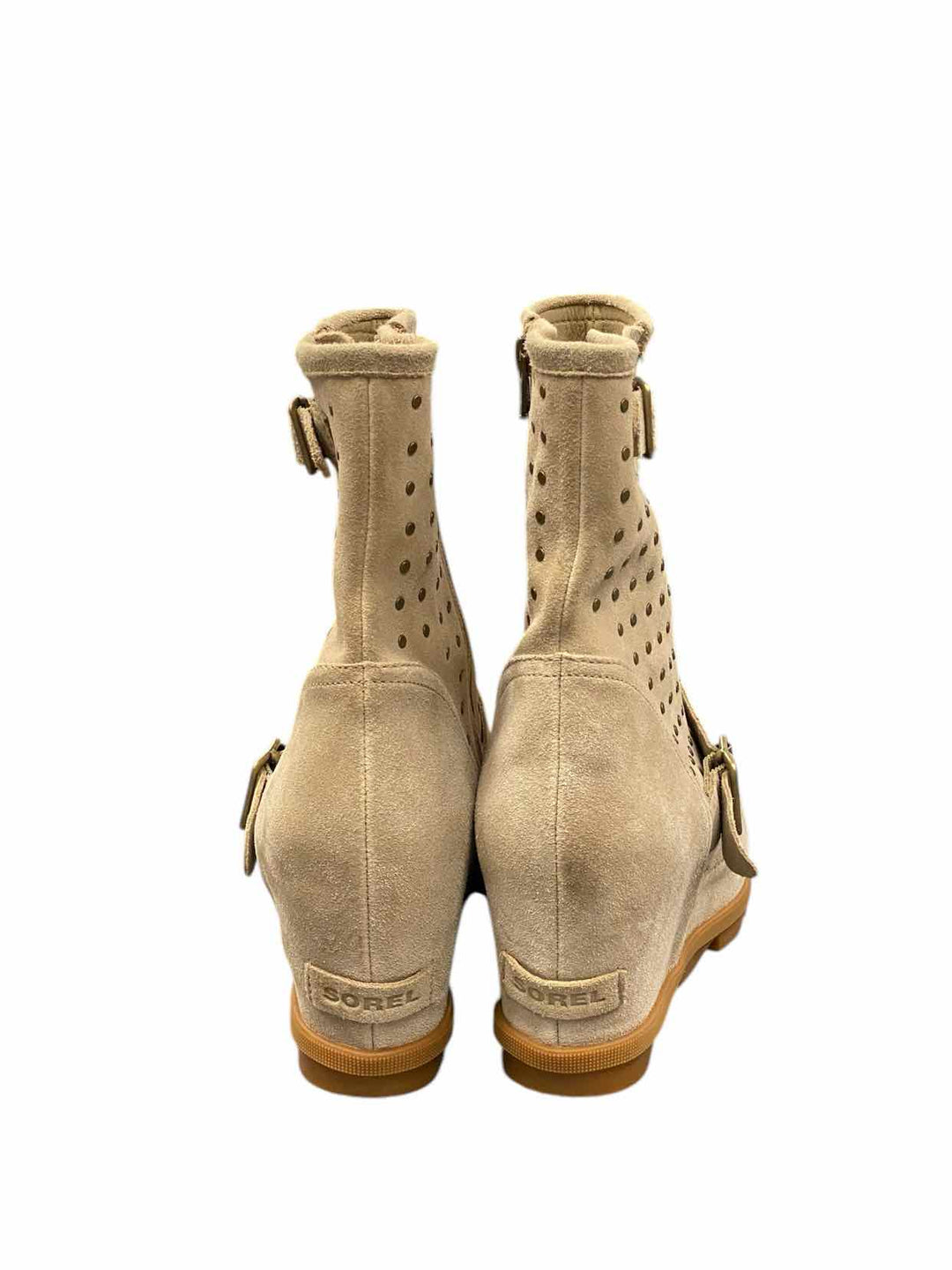 Sorel Shoe Size 11 Beige Suede Joan Of Arctic Wedge ll Boot Stud Boots(Ankle)