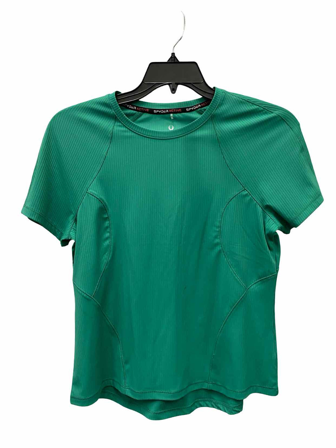 Spyder Size M Green Athletic Short Sleeve