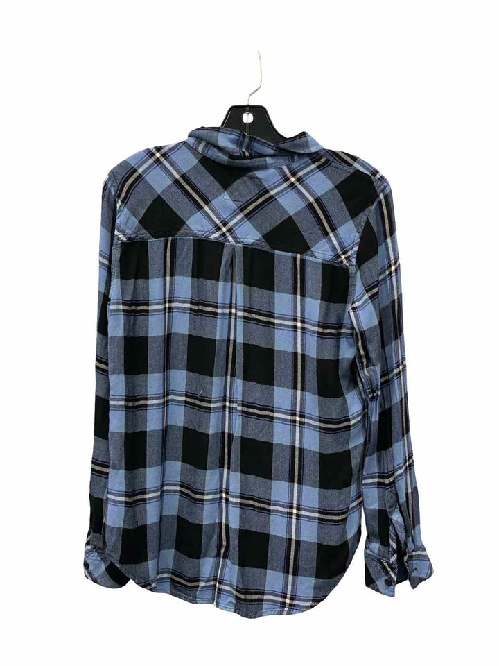 Rails Size M Blue Black Plaid Long Sleeve Shirts