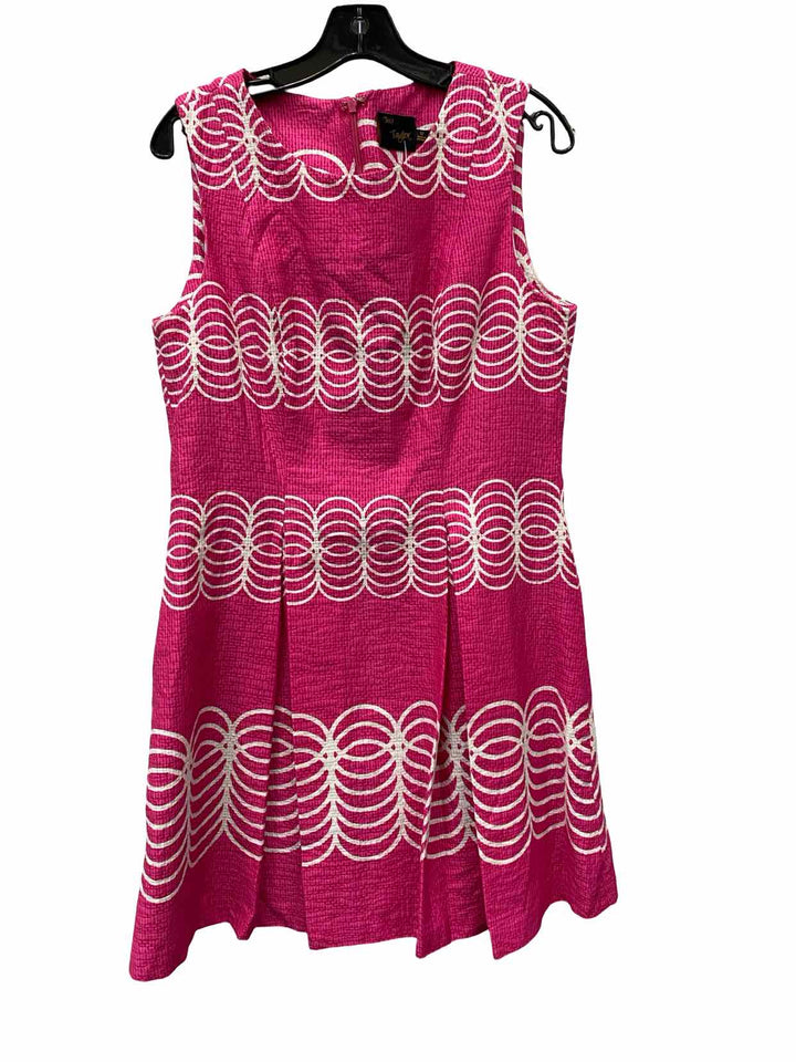 Just Taylor Size 12 Pink White Dress