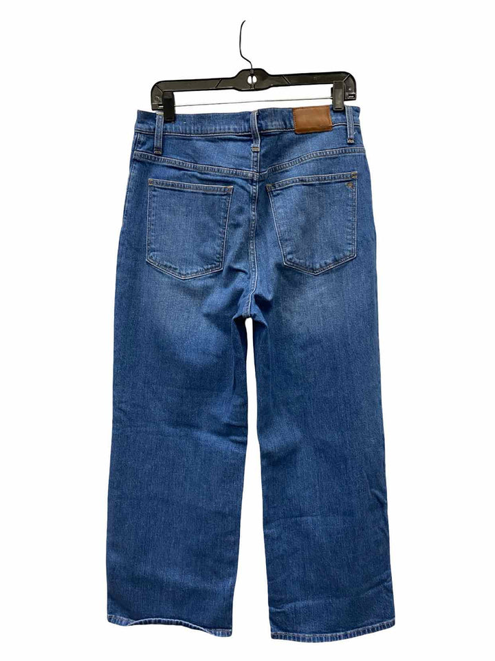 MadeWell Size 31 Blue Wide Leg Crop Jeans