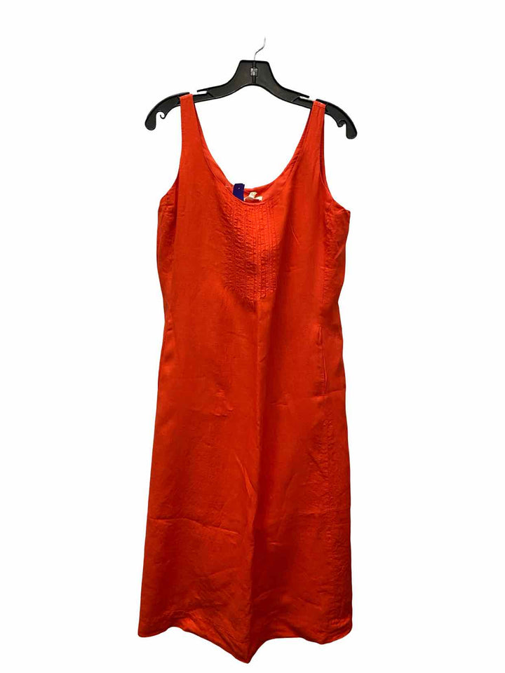 Eileen Fisher Size M Orange 100% Irish Linen Dress
