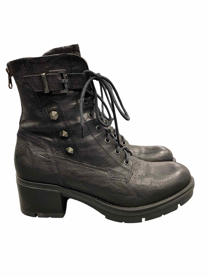 NeroGiardini Shoe Size 39 Black Leather Combat Boots(Ankle)
