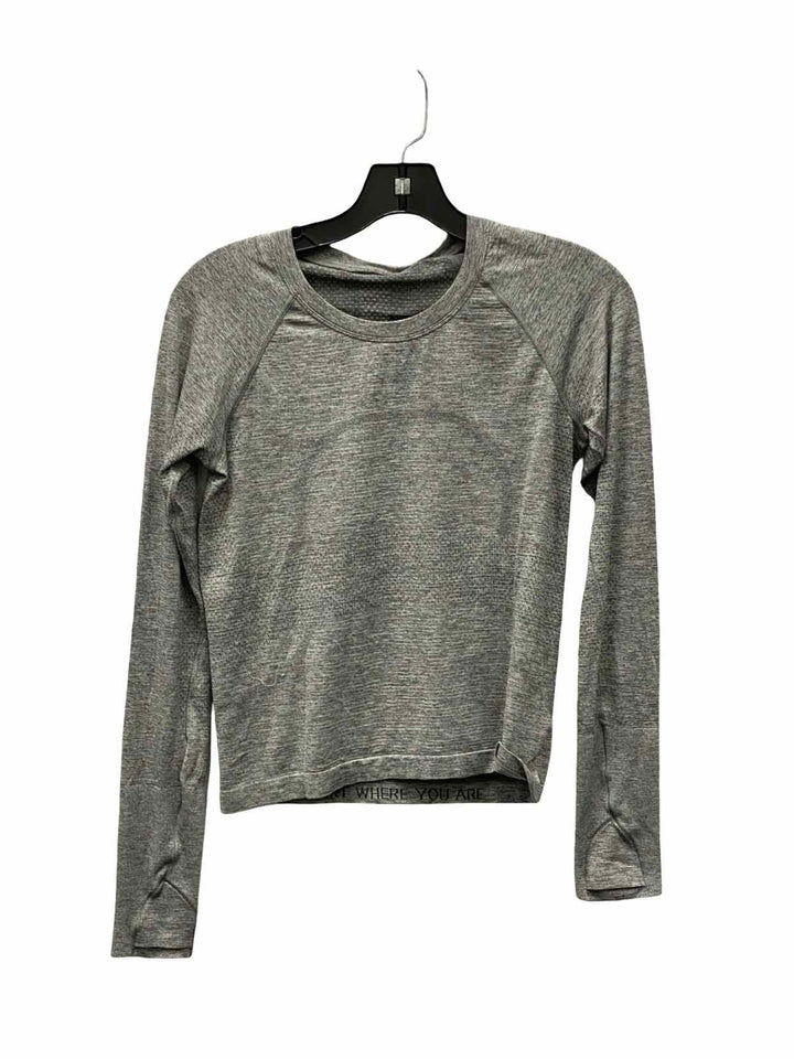 Lululemon Size 6 Grey Athletic Long Sleeve