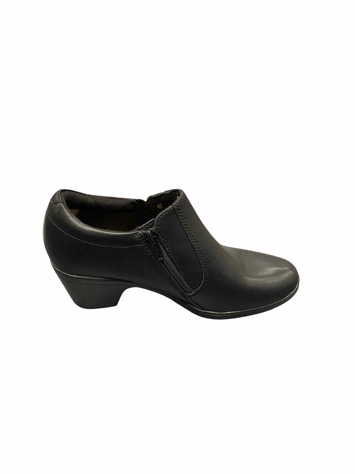 Clarks Shoe Size 7 Black Leather Emily 2 Reyna Heels