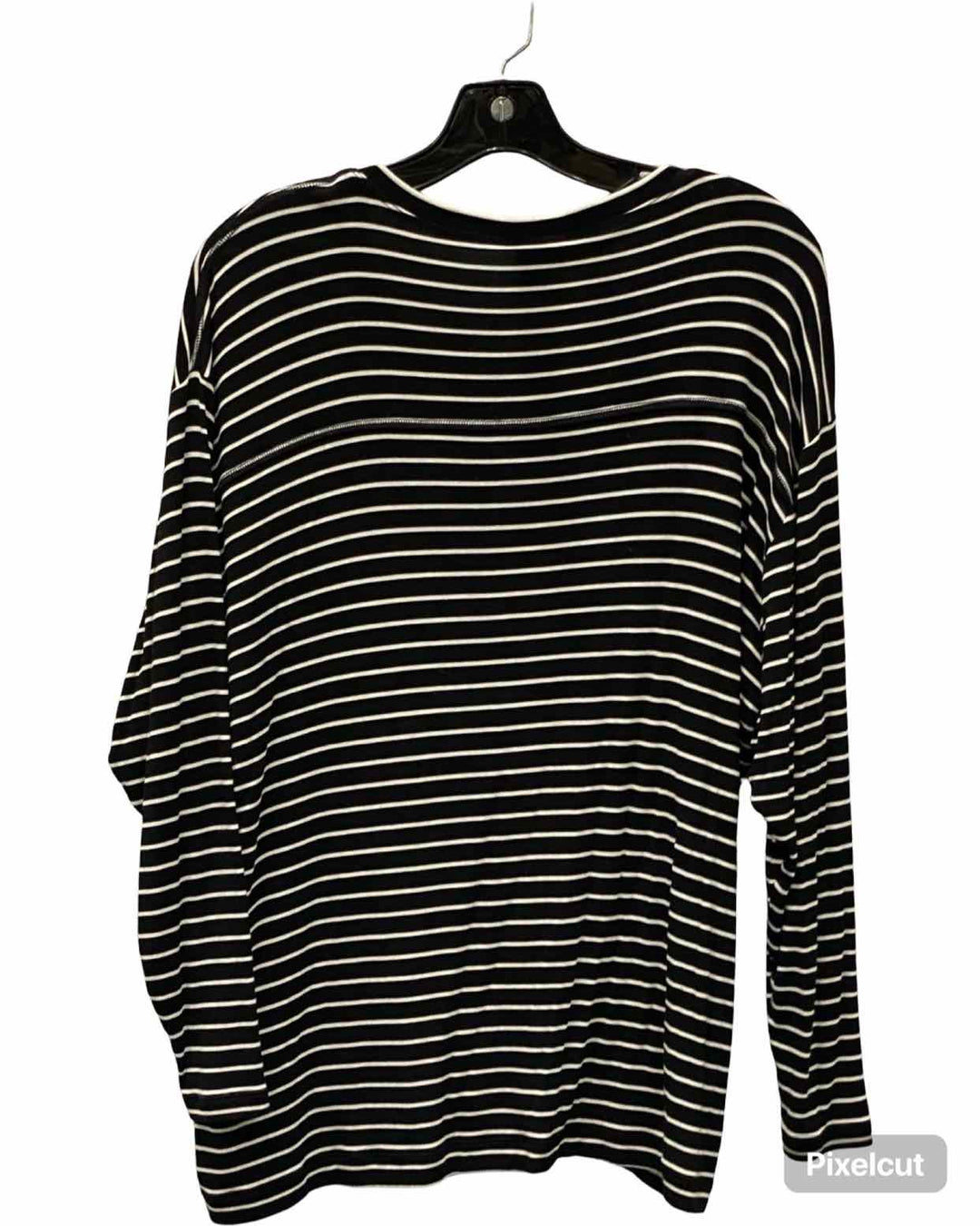 Cabi Size XS Black White Striped Long Sleeve Shirts