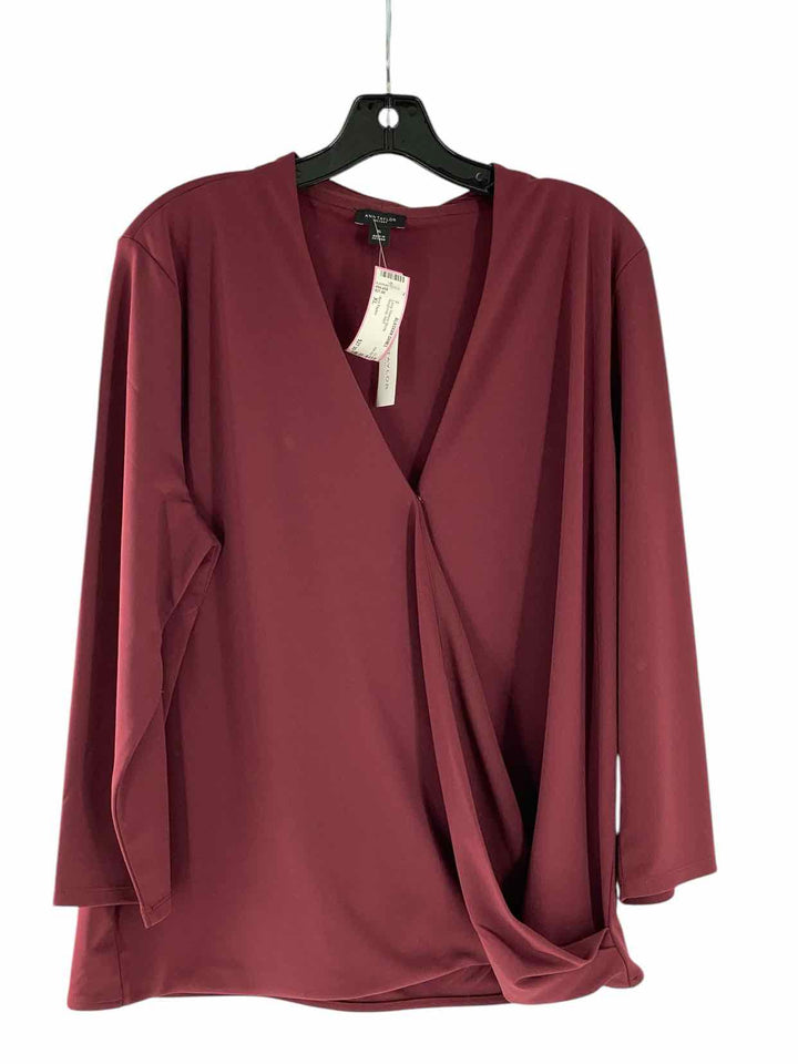 Ann Taylor Size XL Burgundy Long Sleeve Shirts