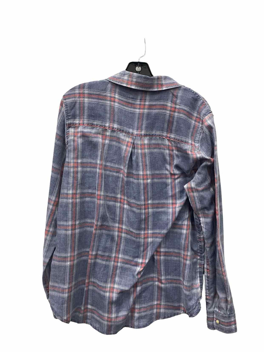 Flag & Anthem Size L Blue Red Plaid Long Sleeve Shirts