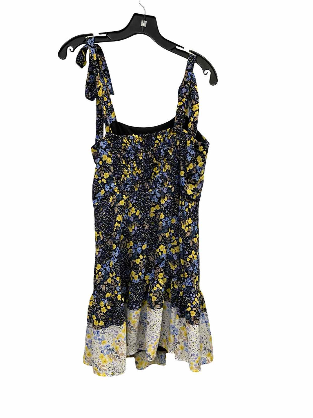 Jun & Ivy Size M Black Blue Floral Dress