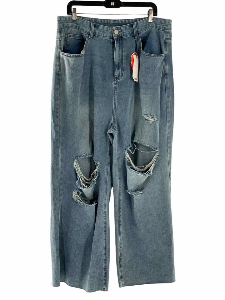 Cider Size XL light wash NWT Wide leg Jeans