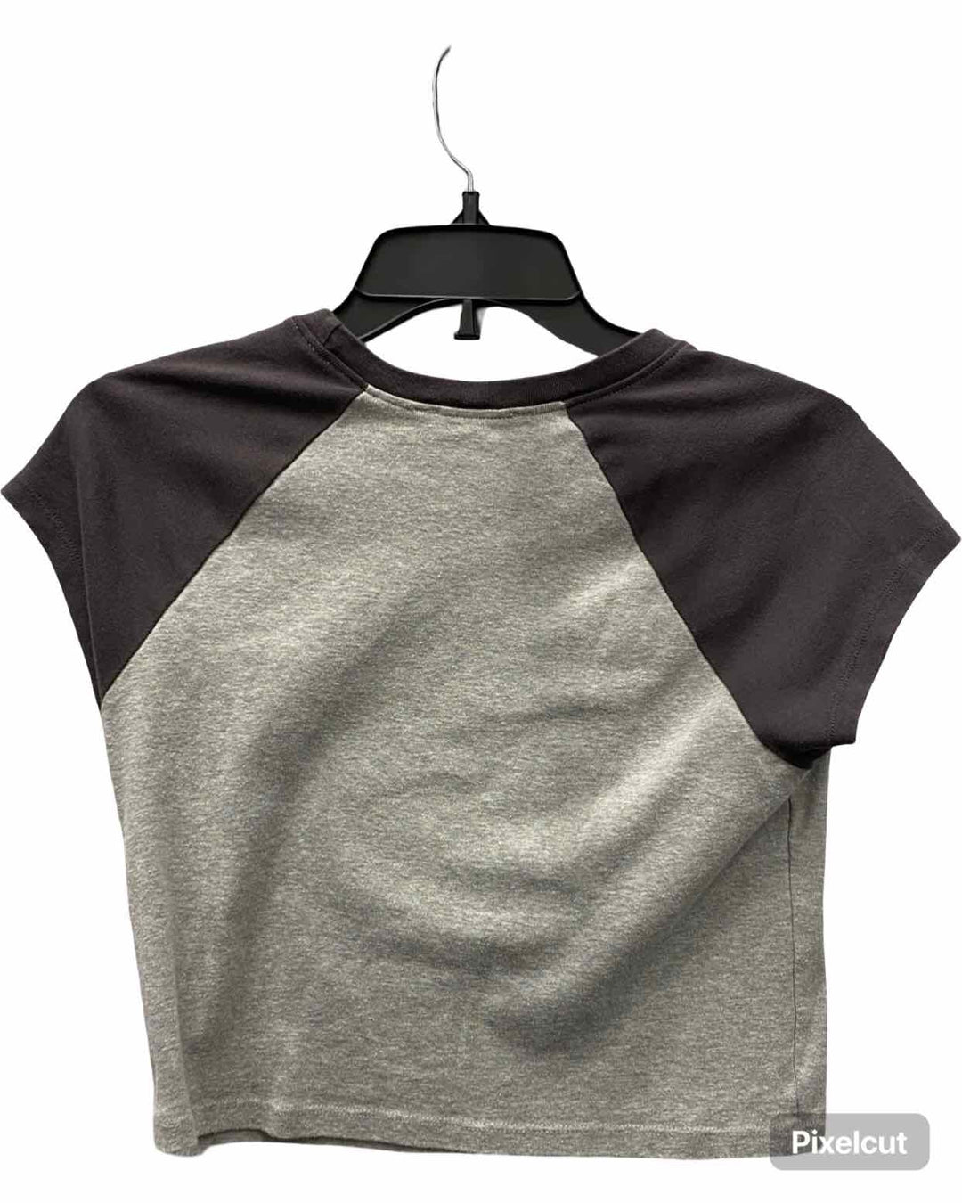 Love Peace & Lazy Days Size XS Grey Print T-shirt