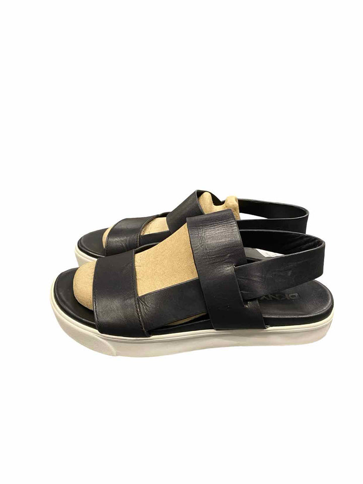 DKNY Shoe Size 6.5 Black Leather Penzi Slingback Sandals