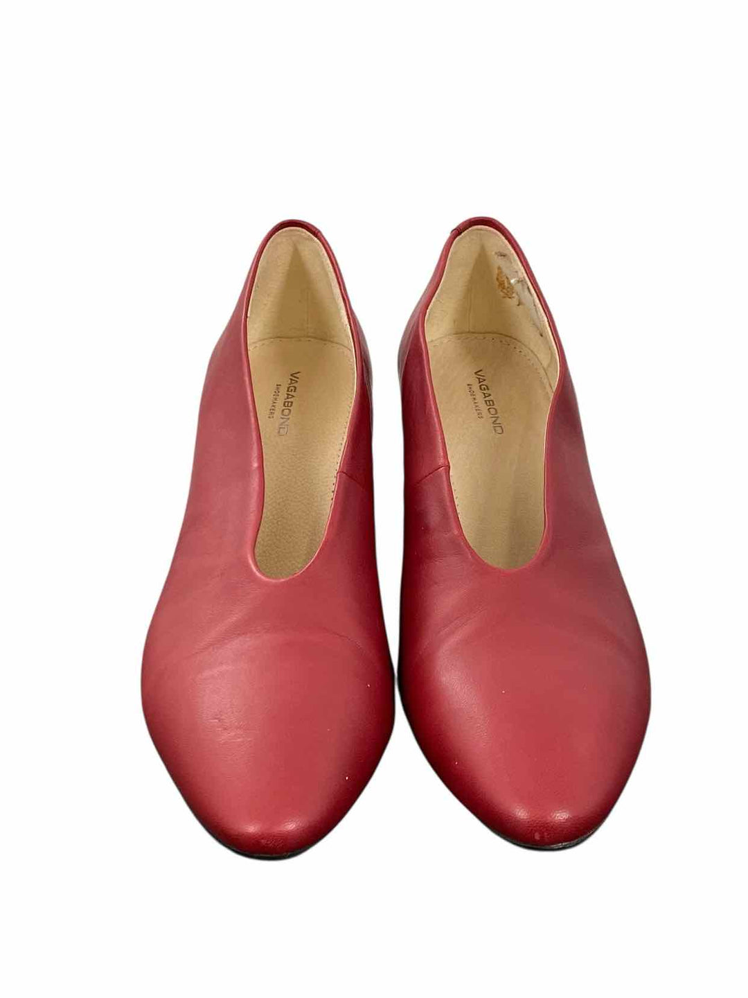 Vagabond Shoe Size 38 Red Leather Heels