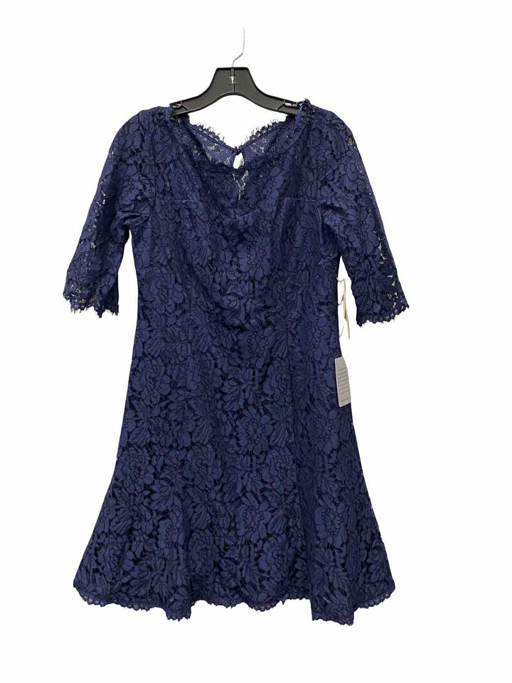 Eliza J Size 10 Navy Lace Dress