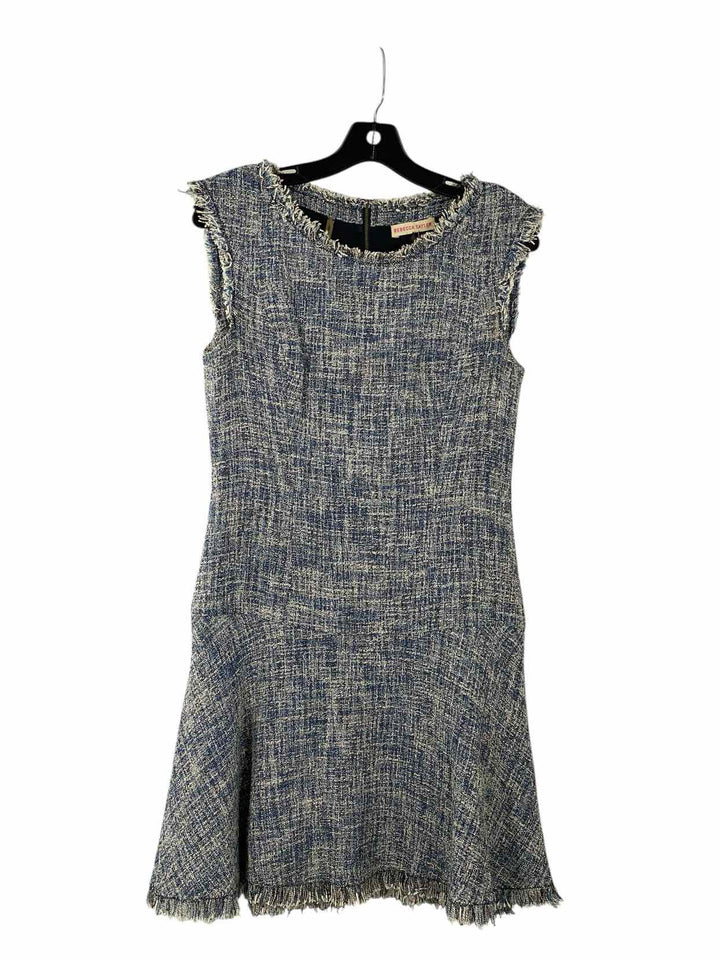 Rebecca Taylor Size 4 Blue Tweed Dress